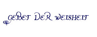Gebet der Weisheit